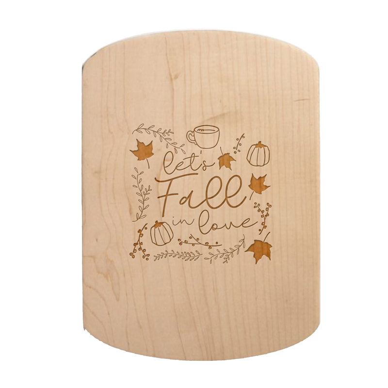 Let's Fall in Love Cutting Board, Maple