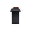 Table d'appoint de canapé moderne à deux tons - grain de bois noir et bois de noyer Grain de bois console d'entrée multifonctionnelle avec tablettes de rangement ouvertes à 2 niveaux pour le salon, le couloir et la chambre à coucher