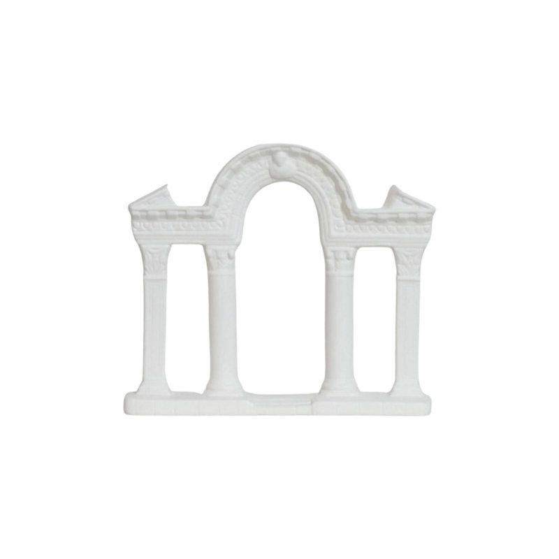 Elegant White Ceramic Decorative Object, 3.0 x 11.4 x 10.0 inches | 100% Ceramic Construction | Perfect for Home Décor, Modern Aesthetic & Stylish Accent Piece | Ideal for Living Room or Office Spaces