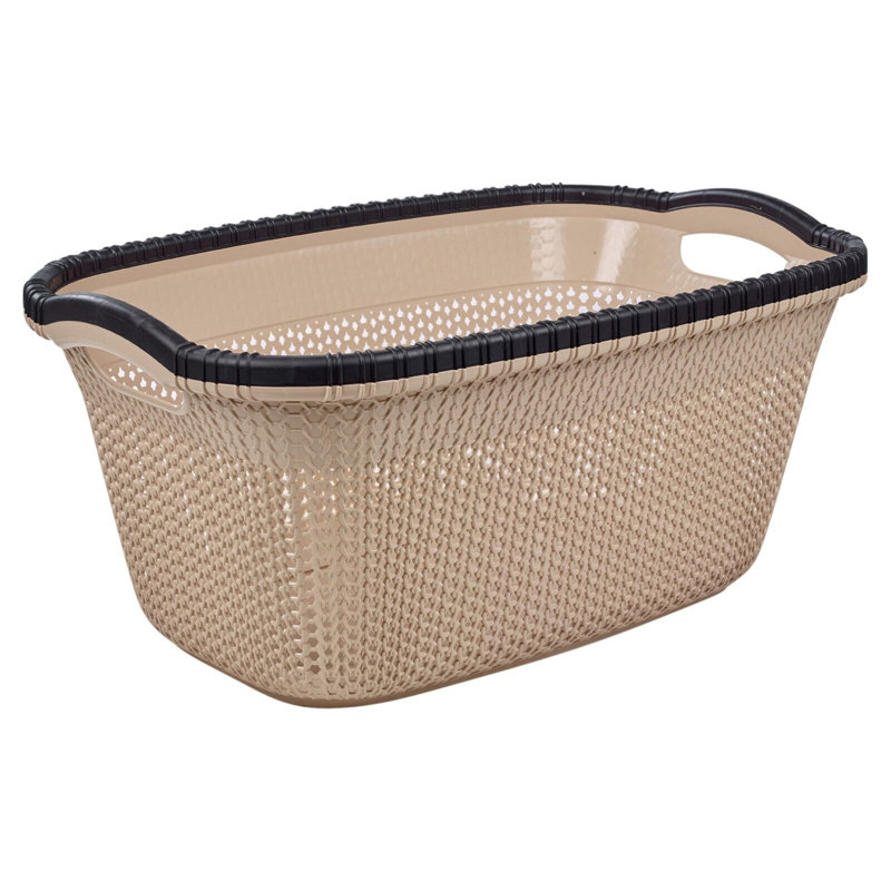 Rebrilliant Plastic Decorative Basket, Cappuccino