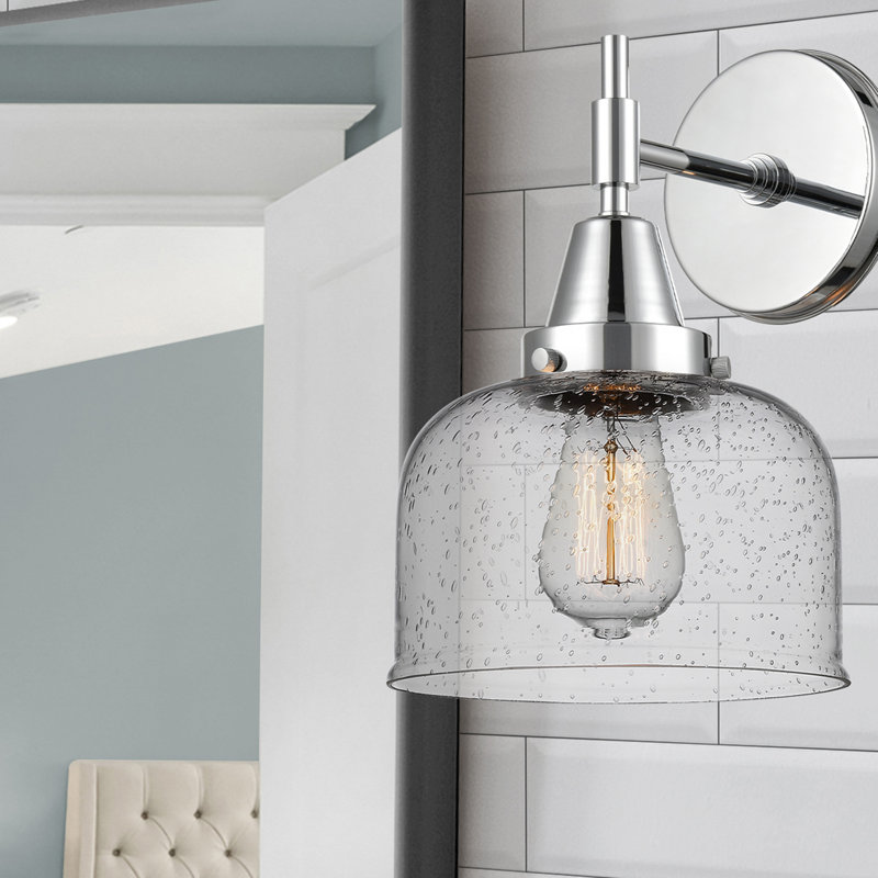 Gayle Chrome Armed Sconce, Seedy, LED, Polished Chrome
