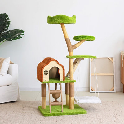4 Tiers Cat Tree with Condons,Perch,Scratching Posts