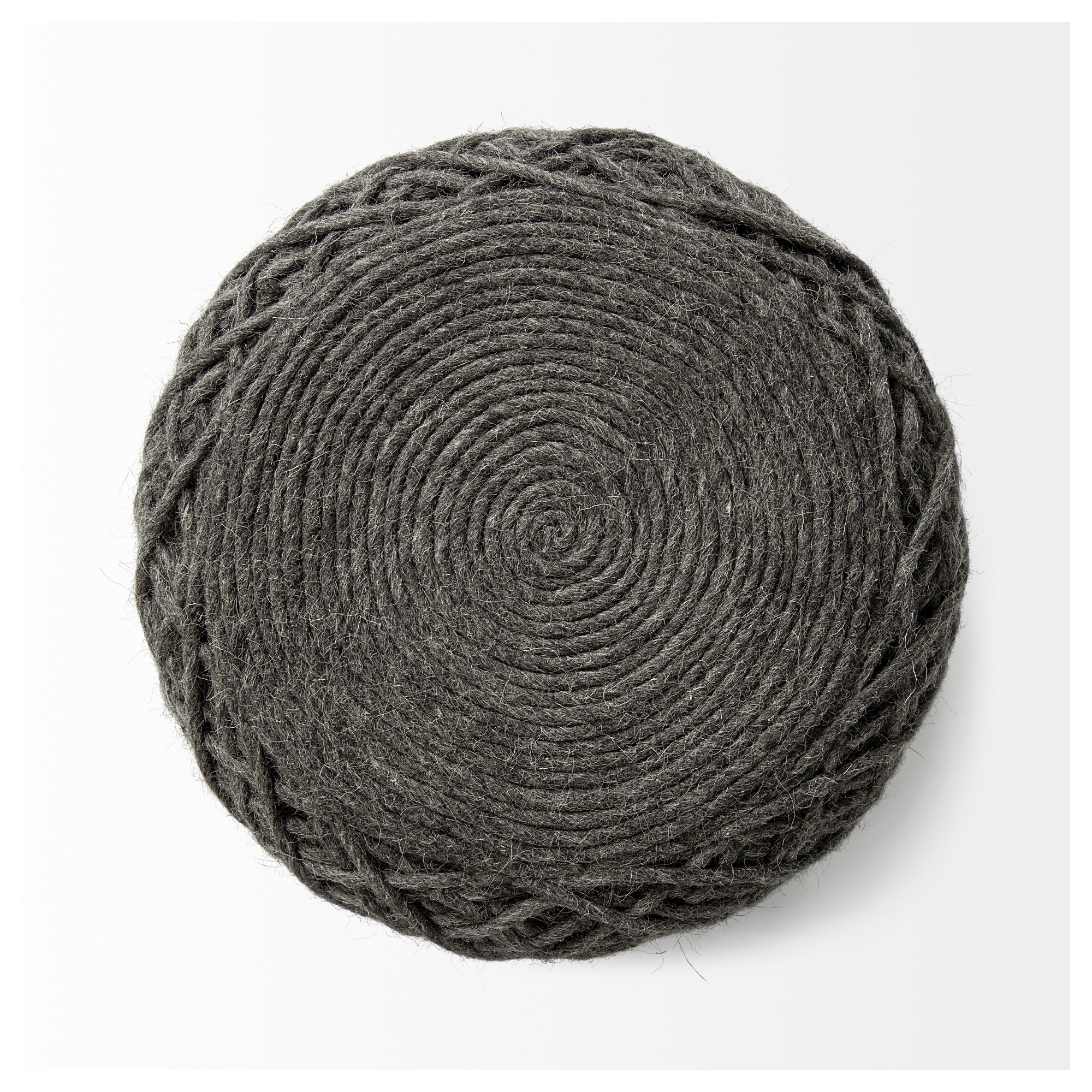 Rudolph Upholstered Pouf, Gray