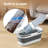 Oshang Flat Mop and Collapsible Bucket OG7, Foldable Bucket with Wheels, 2 Washable Mop Pads