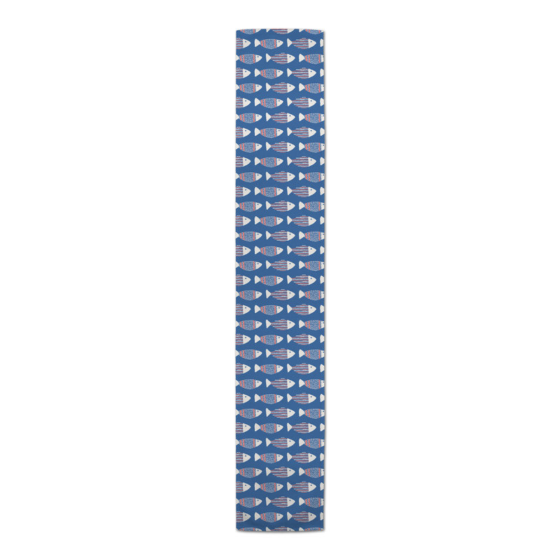 Chemin de table rectangulaire en polyester Sornson, L 72 po x l 16 po
