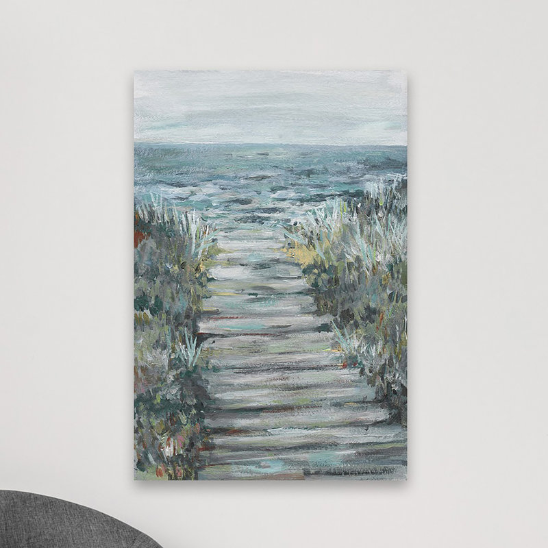 Toile tendue « way to the sea ii », H 12 po x l 8 po x P 1,5 po