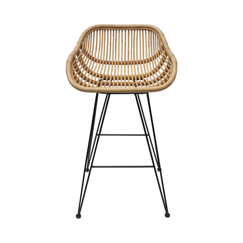 Beaconsfield Counter Stool with Metal Frame, Beige
