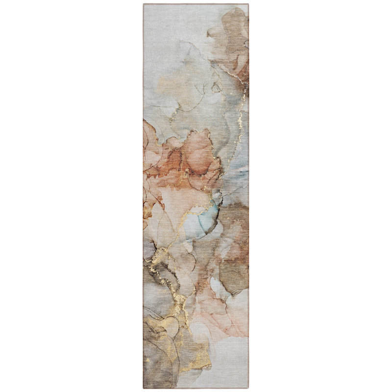Tapis de couloir d'extérieur 8 po beige