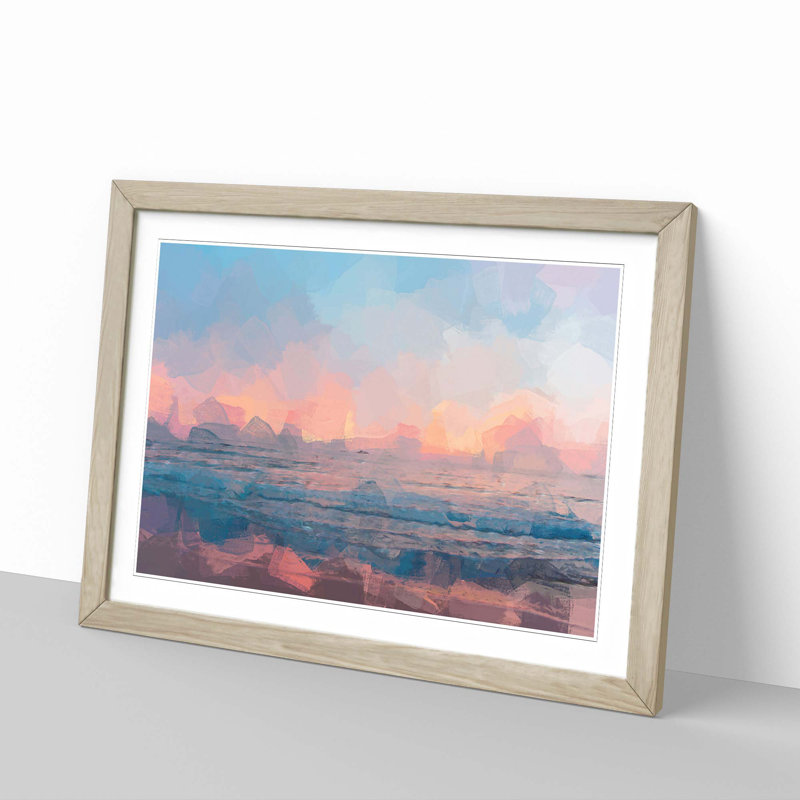 Sundown in Sri Lanka in Abstract - Framed Print, Oak Framed, 48cm H x 65cm W x 2cm D