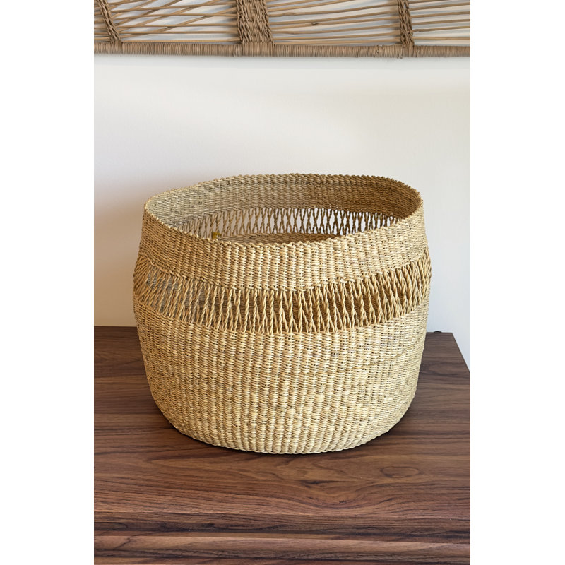 Mixed Weave Planter Basket
