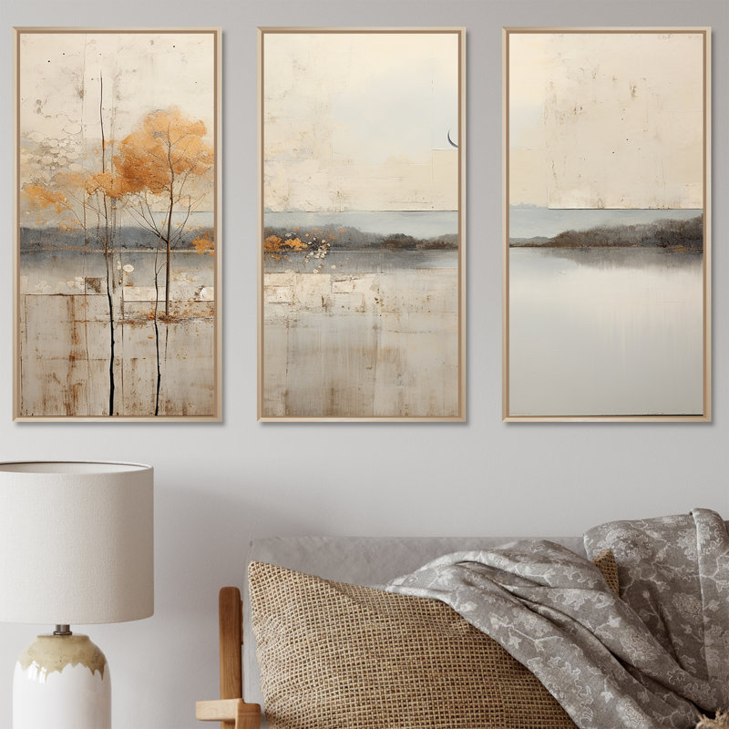 Ensemble de salon Lakehouse Foilage Solitude I - Lakes Lakehouse, Cadre naturel flottant, H 40 po x l 60 po x P 1 po