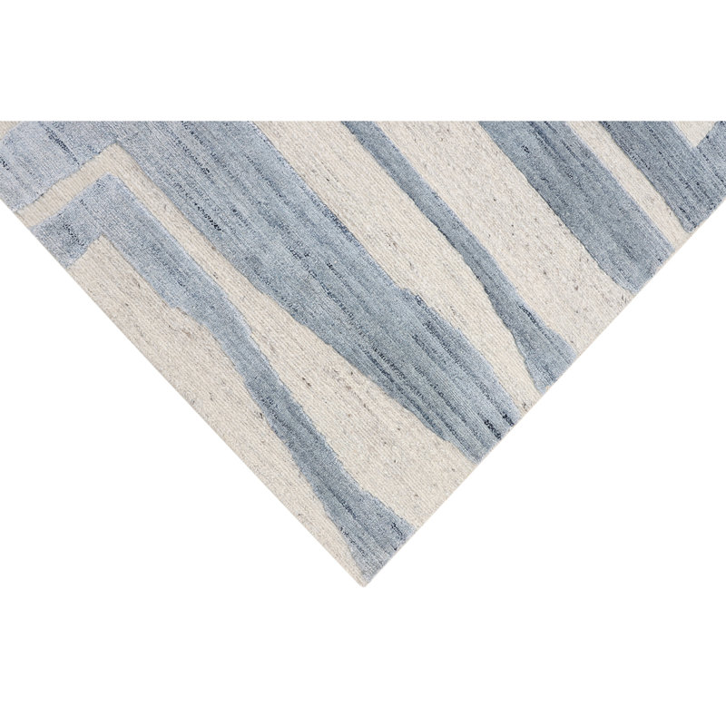 Hand Woven Wool Geometric Area Rug, Rectangle 10' x 14'
