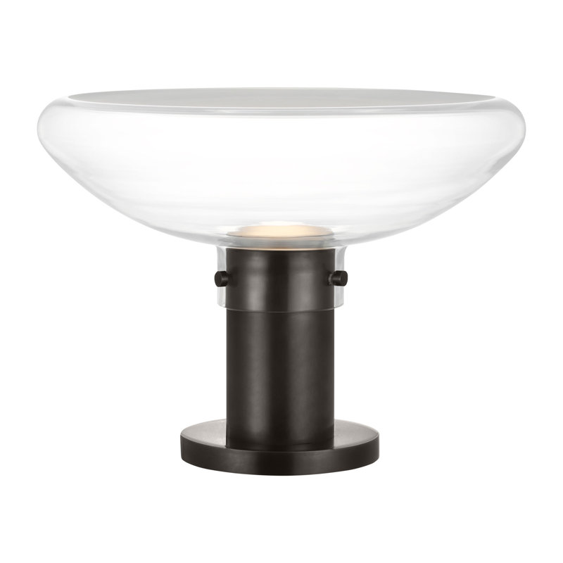 Morgan LED Table Lamp, Clear, Burnished Bronze