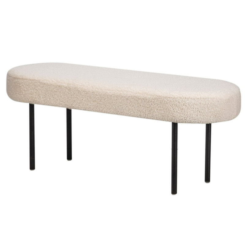 Banc en métal et blanc Mimi