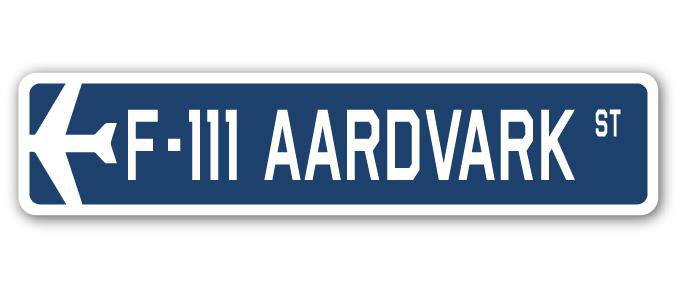 Panneau de signalisation en aluminium militaire Bambi F-111 Aardvark Air Force, H 7 po x l 30 po x P 1 po
