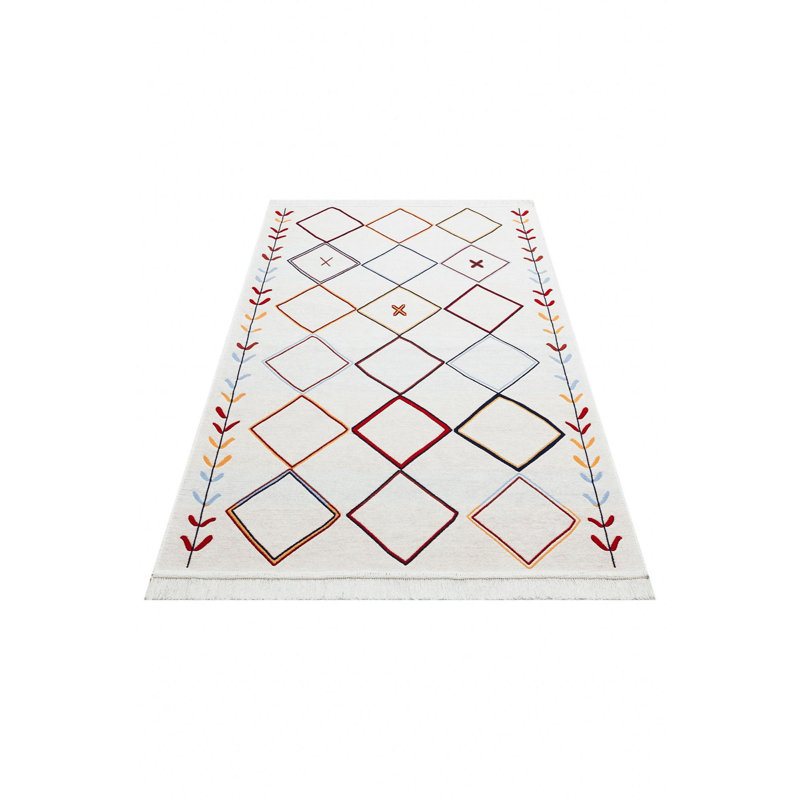 Premium 100% Cotton Flatweave Carpet, 5.2 x 7.5 ft | No Pile, 2.4 lbs/sq ft | Machine Washable at 86°F | Easy Care, Stain Resistant, Perfect for Living Room & Bedroom | Eco-Friendly, Durable Design