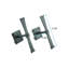 Black Wrought Iron Shutter Dog Holders Propeller Design