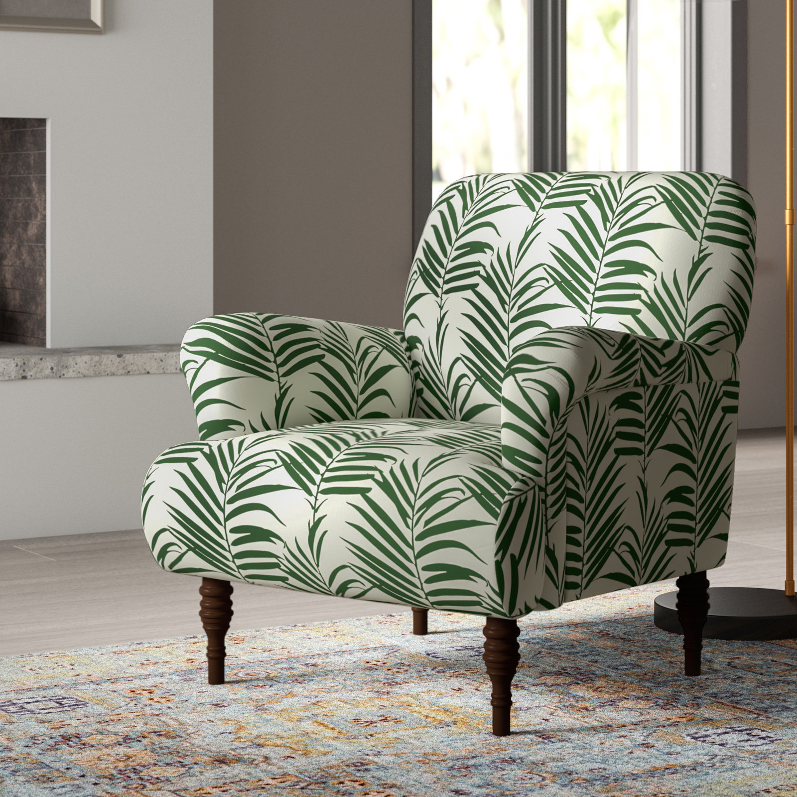Allura Armchair, Palm Green