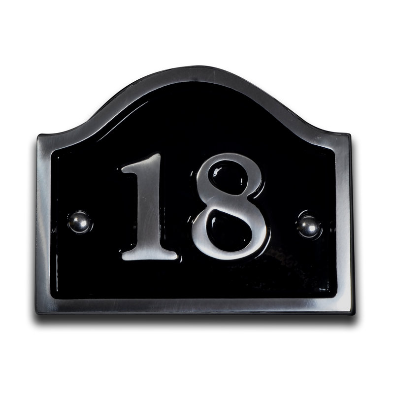 Jaclynn 11.5cm H Reflective Metal House Number, 18