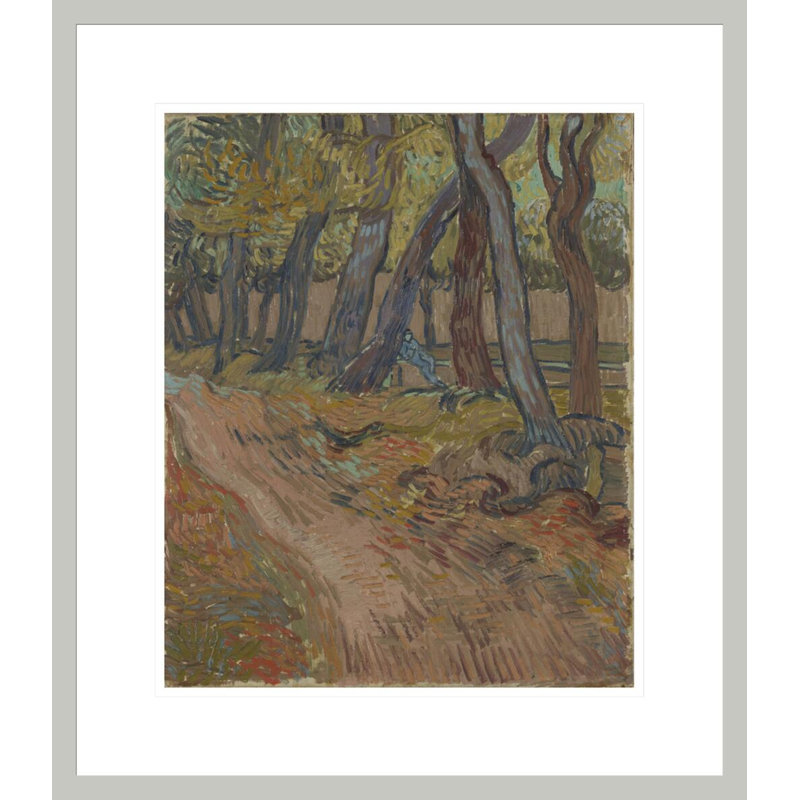Sentier dans le jardin de l'asile par Vincent van Gogh, 20,43 po H x 17,75 po L