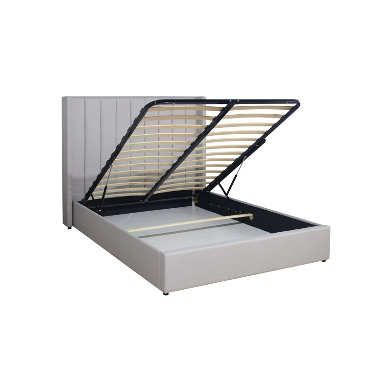 Lit de rangement en tissu Penny, Reine