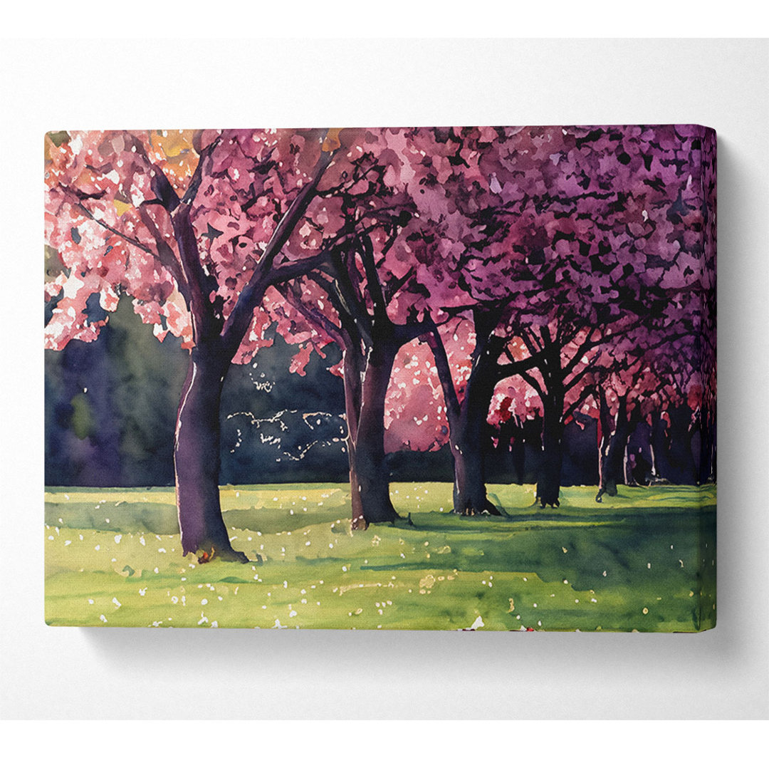 Cherry Blossom Lineup - Kunstdrucke auf Leinwand