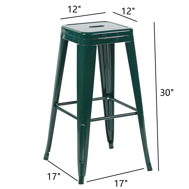 Tabourets de bar en métal sans dossier, hauteur de comptoir 30 pouces, ensemble de 2, montage facile et conception démontable, gain de place, pour îlot de cuisine, bar, salle à manger, cadre fiable antirouille et facile à nettoyer, indéformable.