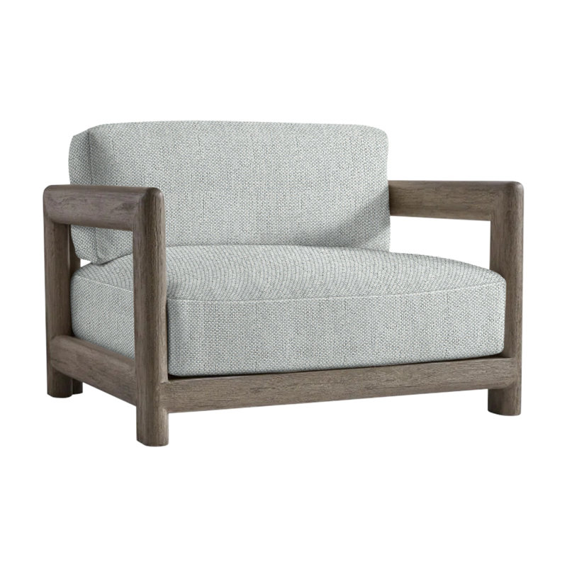 Montaigne Outdoor Lounge Chair, Light Grey Linen 6032-010