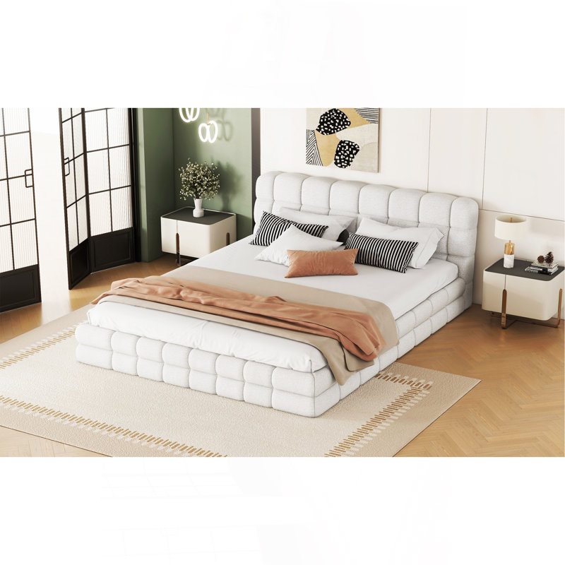Queen Size Upholstered Platform Bed