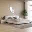 Base de lit grand avec lit capitonné Curva Modern White-958012658