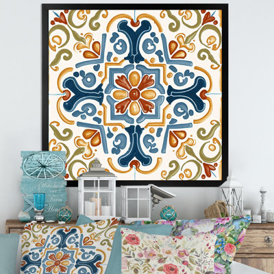 " Mediterranean Tiles In Retro Blue II "