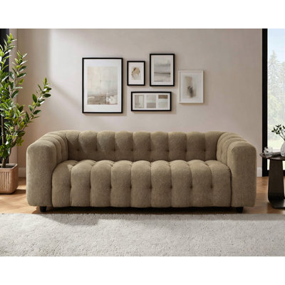 Lavance 89.4" W Tufted Bouclé Sofa 