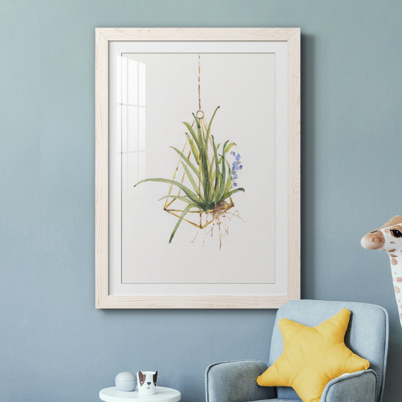 Gardenaire II - peinture encadrée, H 37,5 po x l 27,5 po x P 1,5 po, Cadre blanc