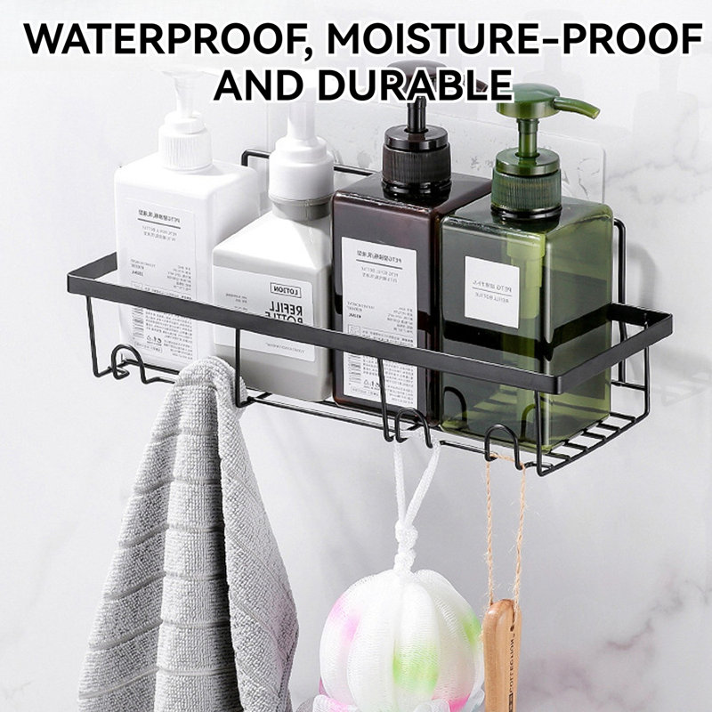 2 Pack Adhesive Shower Caddy No Drilling Rust-Proof
