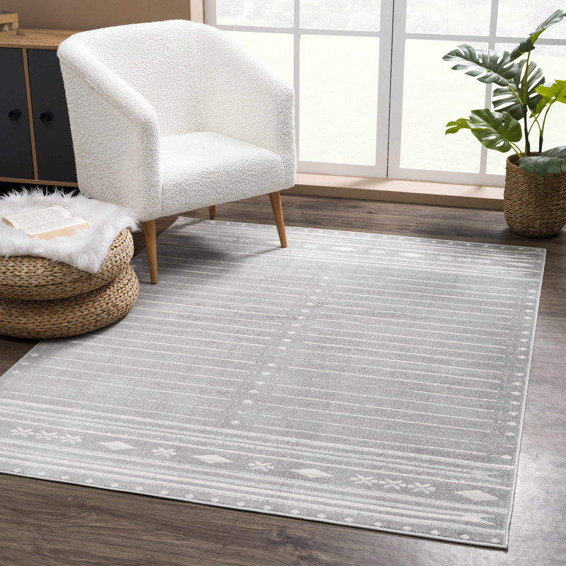 Tapis gris Dounia, Rectangle 3 pi 11 po x 5 pi 7 po