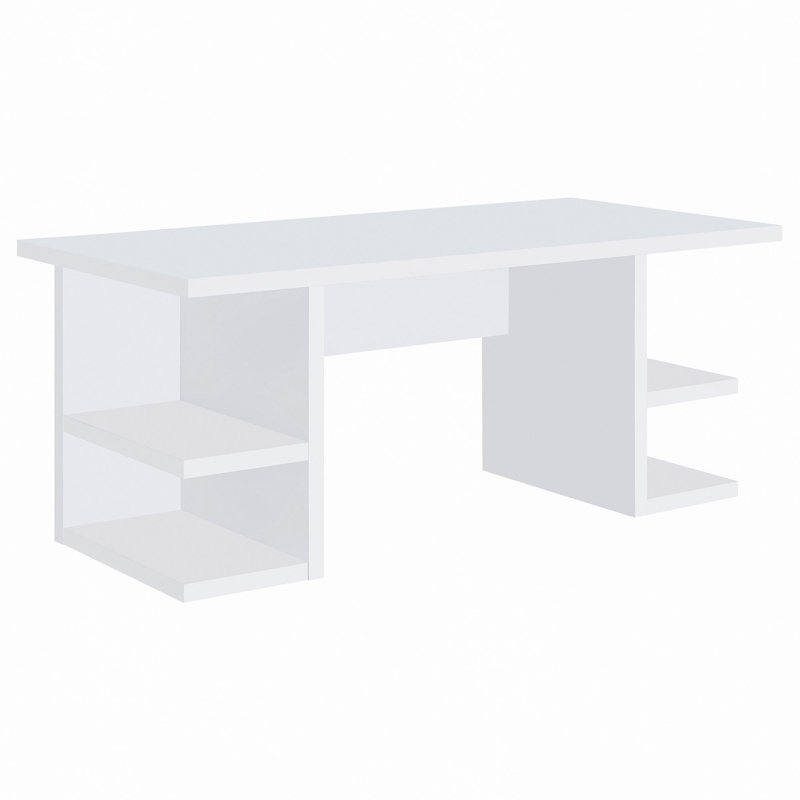 Bureau d'écriture blanc à 4 tablettes