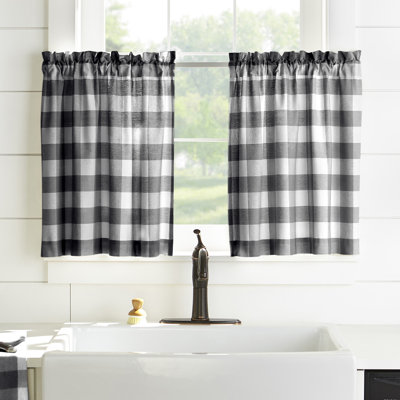 Skookum Cotton Striped Tailored Cafe Curtain