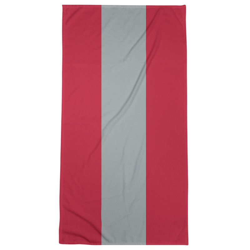 Bath Towel, Dark Pink/Gray