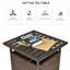 Stylish Garden Wicker Side Coffee Table, Brown Outdoor Table for Balcony & Patio Spaces