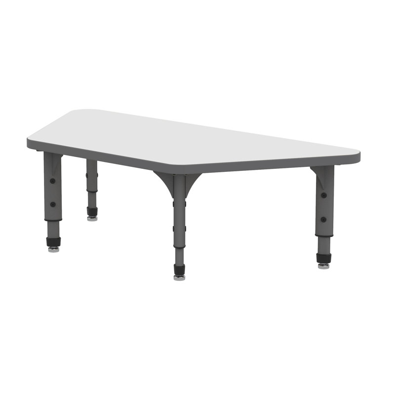 Apex Series Adjustable Trapezoid 3 Students Activity Table, 24" H x 48" L x 30" W