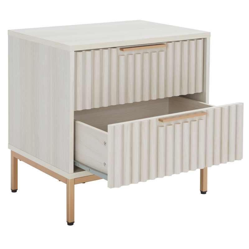 Burgess 22.1'' W Nightstand, Bleached White