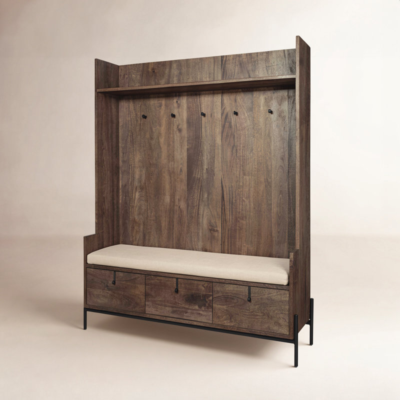 Jossa Hall Tree 55.50'' Wide with Bench and Shoe Storage