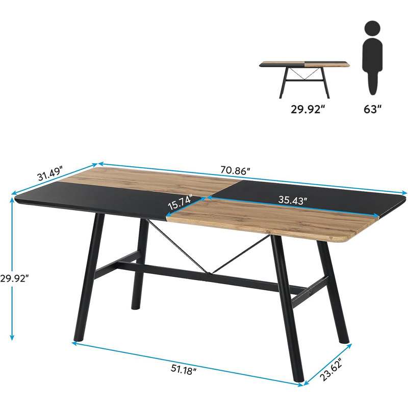 Marulka 70.86'' Rectangle Conference Table