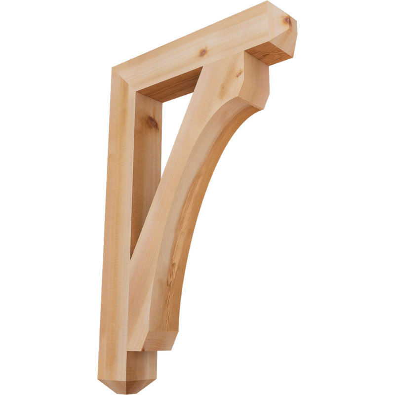 H Support en bois / corbeau, Western Red Cedar (Smooth), H 34 po x l 3,5 po x P 22 po