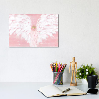 Pink Angel Wide by Ashley Bradley - Painting on Canvas