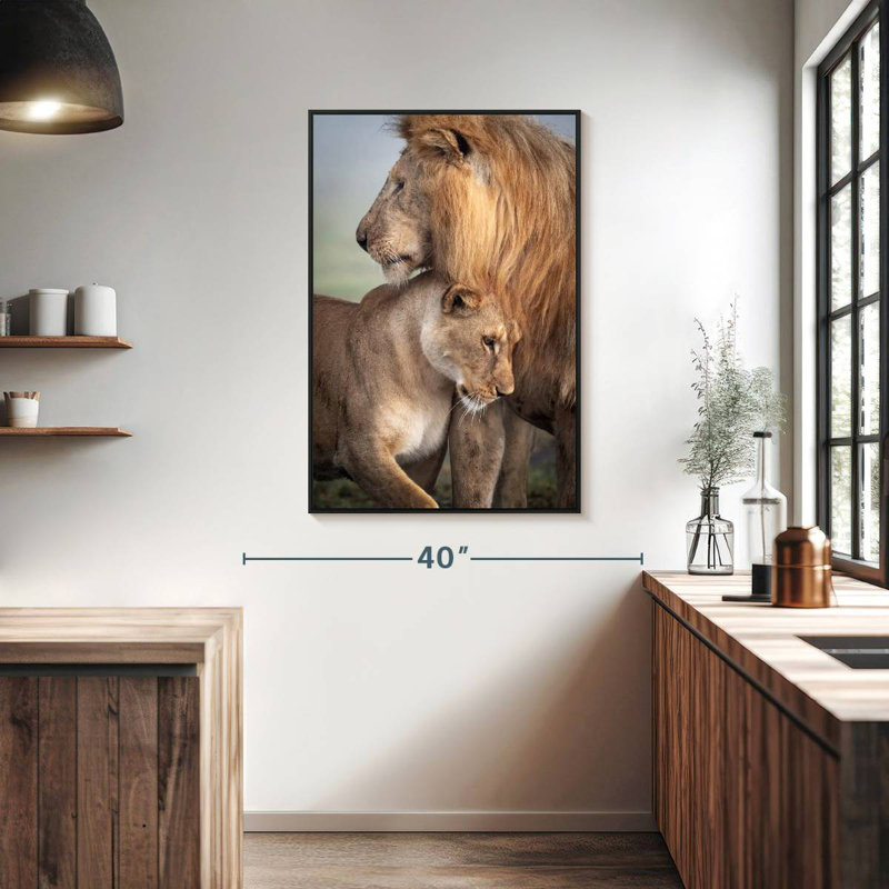 Amour sauvage, Cadre flottant noir, 27 po x 40 po