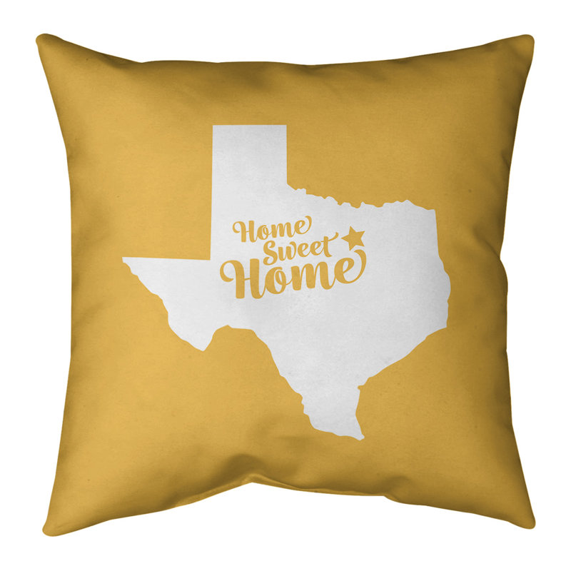 Housse de coussin pour la maison, Fort Worth, 26 po x 26 po, Jaune