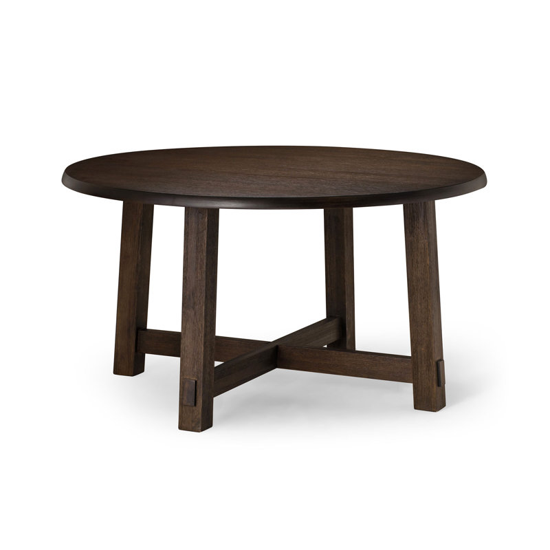 Maven Lane Sasha Round Wooden Dining Table, Brown