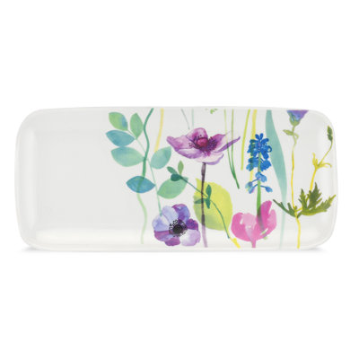 Water Garden Sandwich Rectangular Serving Tray
