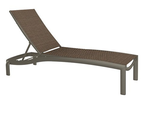 Kor Outdoor Metal Chaise Lounge, Mia II, Mocha